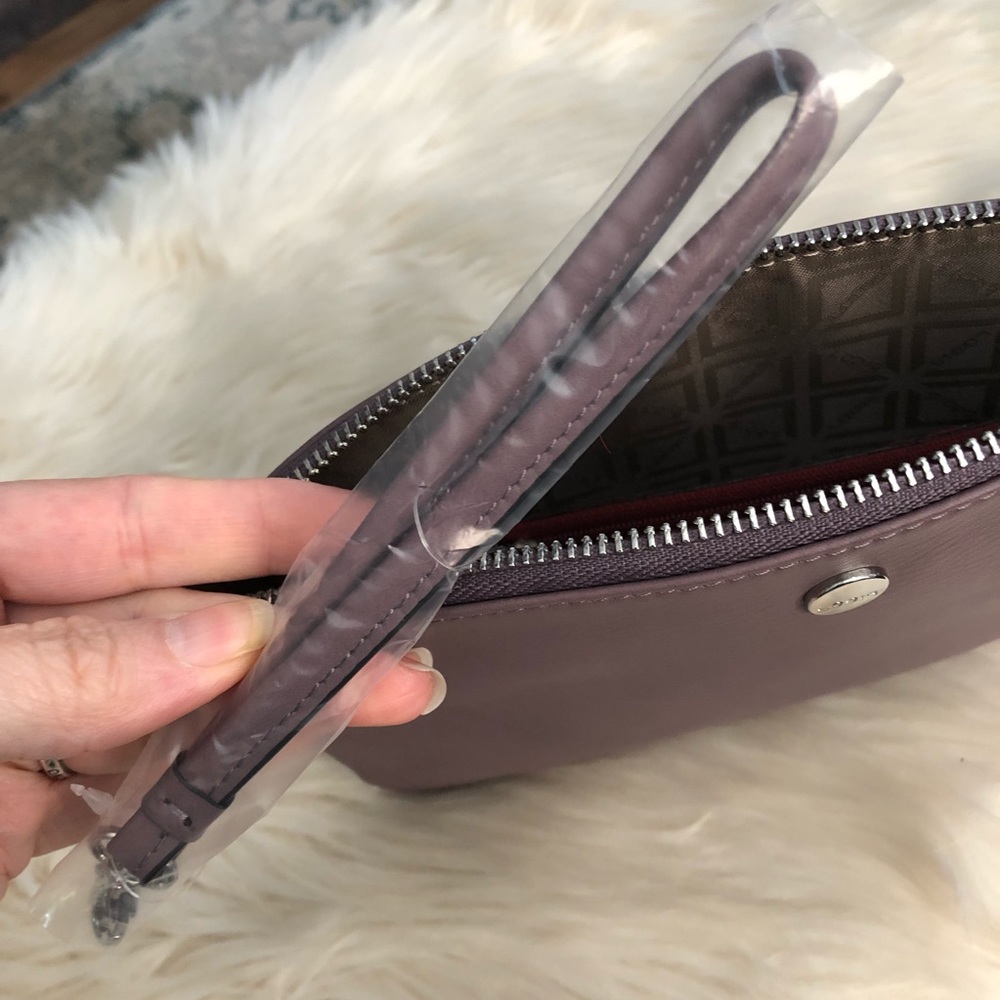 NWT Lodis purple leather wristlet with card case wallet - Picture 8 of 10
